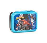 Seven Spiderman Lunch Box Bleu 850ml Résistant à la Chaleur Séparateur Interne Passe au Lave-Vaisselle Base Acier Ecole Sport Voyage Garçon Fille