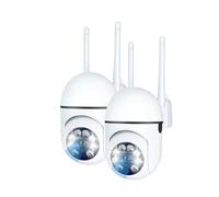 SEVEQIS Caméra de sécurité IP, 5MP WiFi bidirectionnel Audio sécurité caméra IP Tuya App HD Maison Intelligente PTZ extérieur sans Fil Mini Surveillance CCTV(2PCS Camera)