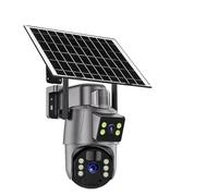 SEVEQIS Caméra de sécurité IP, Caméra de Surveillance extérieure sans Fil 4G/WiFi 6 MP avec Panneau Solaire et Double Objectif PTZ IP(WiFi Cam No Card)