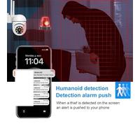 SEVEQIS Caméra de sécurité IP, Caméra intérieure WiFi 5MP, Vision Nocturne Polychrome, rotative à 360 degrés, Alarme vocale, Suivi des mouvements AI, caméra IP(Cam with 64G Card)