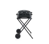 SEVERIN - Barbecue électrique avec support, couvercle et thermomètre intégré - Revêtement céramique sans PFAS - Temps chauffe 10mn et max. 230°C - Surface de cuisson 45x30cm - Noir mat, PG 8598