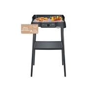 Severin Barbecue électrique sur pieds PG 8594 – 2000 W, 38 x 22 cm, thermostat réglable – Noir