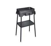 Severin Barbecue électrique sur pieds PG 8596 2000W plaque alu 39x23 cm thermostat pare-vent noir