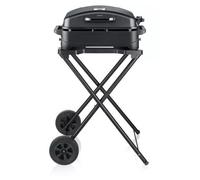 Severin Barbecue électrique PG 8598 – support, hotte, couvercle et thermomètre, noir mat, 45x30 cm
