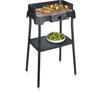 Severin Barbecue électrique sur pieds PG 8594 – 2000 W, 38 x 22 cm, thermostat réglable – Noir