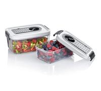 SEVERIN ZB3618 Lot 2 boites de conservation sans BPA avec valve de mise sous vide - Capacite 0,75 L et 1,5 L - Preserve les saveurs