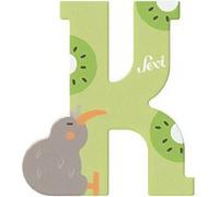 Sevi Lettre en bois Animaux K «Kiwi» 8 cm 1831 vert
