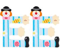 Sevi Trudi 181741 - Lettre Déco Bois - Lettre Clown E, Petit (Lot de 2)