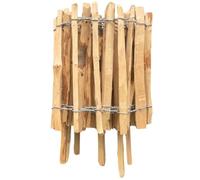 Sevico Clôture en lattis imprégnée de noisetier - Clôture en bois de noisetier - Clôture de jardin - 35 cm x 5 m - Avec piquet - Espacement entre les lattes : 7 à 8 cm