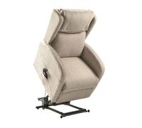 SEVILLE - Fauteuil Relax Releveur Electrique Beige Clair avec Roulettes