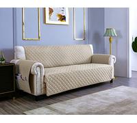 sevi's Housses de Canapé 1 Place 60cm Impermeable avec Accoudoirs, Réversible Protégé Canapes -Beige