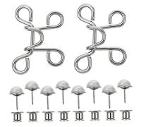 SEWACC 2 Ensembles Boutons De Jeans Pantalon Taille Embellissements Boucle Les Bretelles Vis Attache Raccourcisseur Crochets Serrer Tendeur Ajustable Ceinture Épingles Blanche Alliage