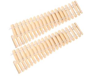 SEWACC 2 Ensembles Mini Clôture en Bois 5cm, Lot de Sets, Décor Paysage | Bordure Flexible, Forme Réaliste, Finition Simple et Élégante, pour Terrarium, Sapin de Noël, Restaurants