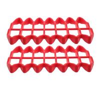 SEWACC 2 Pièces Coussinet de Protection en Silicone Rouge pour Boîte aux Lettres, Installation Facile, Accessoire de Grille, Protection du Courrier, Usage Domestique