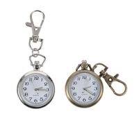 SEWACC 2 Pièces Montre à Gousset D'infirmière Pendentif Montre à Quartz Vintage en Alliage, Porte-clés, pour Médecins et Étudiants, Petit Format