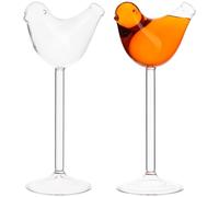 SEWACC 2 Pièces Verres à Cocktail Fumés en Verre Transparent Pied Haut, Lot Élégant pour Bar et Soirées, Accessoire Cocktail pour Martinis et Autres Boissons