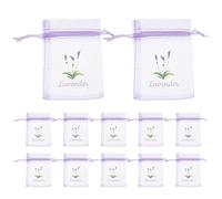 SEWACC 20 Pcs Sachets de Lavande Vides en Organza Fermeture à Cordon, Paquet en Tissu Fin Élégants pour Rangement de Petits Objets et Présents, Design Attrayant Lavande