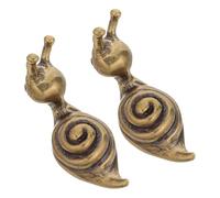 SEWACC 2pcs Boutons de Meubles en Laiton Forme Escargot Vintage pour Armoires et Bibliothèques, Poignée Décorative Solide Vis de Montage Incluses