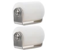 SEWACC 2pcs Rouleau en Nylon pour Porte Coulissante avec Support en Acier Inoxydable, Roulement à Billes Scellé, Roue Remplaçable, pour Guides de Portes Coulissantes
