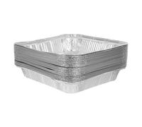 SEWACC 30 Pièces Moule à Pâtisserie Jetable Carré 8x8 en Aluminium | Argenté, Cuisson Uniforme et Usage Rapide, Adapté aux Tartes aux Fruits, la Cuisine Domestique ou Professionnelle