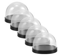 SEWACC 5 Ensembles Cloche Transparente en Plastique Base pour Décoration