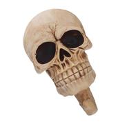 SEWACC 5 Pièces Crochet Mural Créatif en Résine Beige de Tête de Mort pour Porte-clés et Organisation, Décoration Halloween pour Bureau ou Entrée