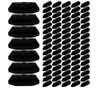 SEWACC 50 Pièces Fixations de Pont en Abs Noir pour Terrasse Extérieure, Système de Fixation Sécurisé Clips Robustes Sol Stable et Solide