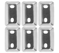 SEWACC 6 Pièces Plaque Adaptatrice Rectangulaire pour Porte-serviettes de | Acier Inoxydable Argenté, Surface Texturée, Bords Lisses sans Bavure, Stabilité Renforcée, Usage
