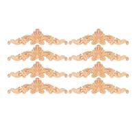 SEWACC Appliques Sculptées En Bois Pour Meuble Déco 8 Pièces 20.00X5.70X1.40 cm Décor De Bricolage De Meubles Moulures Bois Décoratives Applique En Pour Portes Armoires Cuisine