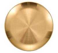 SEWACC Assiette en Acier Inoxydable Dorée, 1 Pièce, Plateau Rond