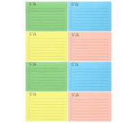 SEWACC Autocollants Mémo Fluorescents 8 Livres Adhésifs, Faciles à Utiliser | Papier Fluorescent, Design Simple et Mignon, Se Retire sans Trace, pour Notes de Bureau et Étude