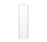SEWACC Boîte de Rangement pour Cotons Démaquillants en Plastique Transparent, Pot de Rangement Multifonction Grande Capacité pour Accessoires de Salle de Bain, Organiseur Polyvalent