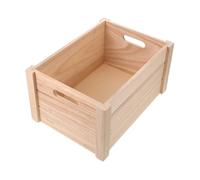 SEWACC Boîte de Rangement Rectangulaire avec Grosse Capacité et Durabilité en Bois Beige pour L'agencement Table et L'exposition de Fruits et Légumes en Magasin