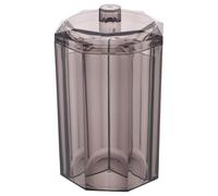 SEWACC Boîte de Rangement Ronde en Acrylique pour Outils de Cils, Organisateur à 3 Compartiments pour Cotons-tiges et Accessoires de Beauté, Conteneur Compact pour Salle de Bain