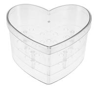 SEWACC Boîte Décorative Cœur Acrylique Transparente Petite Taille, Support pour Compositions de Fleurs, Jardinière Stable pour Arrangements de Fleurs, pour Mariage et Présent Romantique