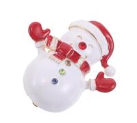 SEWACC Broche Bonhomme de Neige de Noël en Alliage, Blanche | Bijou Mignon et Festif, 4, 00x3, 90x1, 80cm, pour Robe ou Paquet, Hiver