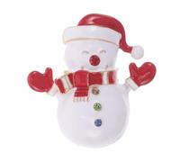SEWACC Broche en Alliage Émaillé Bonhomme de Neige de Noël pour Femmes | Format 4, 00x3, 90x1, 80cm, Blanc, Usage Décoratif Paquet ou Robe