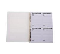 SEWACC Cahier à Copie Carbone A4 Anglais, Reliure Spirale, Noir, Papier | Bloc-notes à Copie, Double Feuillet, Organisation Facile, pour Boutiques et École, en Noir