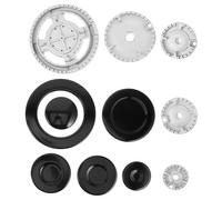 SEWACC Capuchons de Brûleur Gaz Couvre-têtes Concaves pour Cuisinière Encastrée Remplacement Chapeaux de Brûleur Compatibles Cuisson et Nettoyage Facile