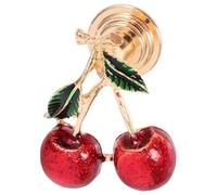 SEWACC Cerise Rouge Bouton de Meuble Trou 4 MM, en Alliage de Zinc | Style Ferme, Aspect Vintage Moderne, Décoratif et Pratique, pour Chambre Cuisine, Placard et Bibliothèque