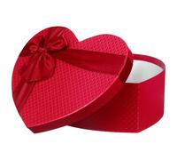 SEWACC Coffret Cadeau en Forme de Cœur, Boîte de Rangement de Luxe en Papier Rigide avec Nœud en Ruban de Satin, Contenant Idéal pour Les Cadeaux de Mariage, Les Fêtes Et Les Anniversaires, 23 X 20