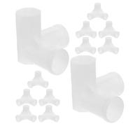 SEWACC Connecteur de Meuble Assemblage Simple et Solide 12 Pièces en Plastique Blanc 3 Voies Optimisant l'espace Diamètre Intérieur 13mm pour Armoire Polyvalente