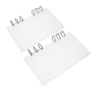 SEWACC Couverture de Classeur à Anneaux Ronds en Acrylique Transparent, Recharge Flexible avec 6 Anneaux Métalliques, pour Fournitures de Bureau et Travail