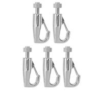 SEWACC Crochets Réglables Adaptés aux Rails de 1-2mm en Acier Inoxydable Lot de 5 Pièces , Installation Facile et Remplacement Stable pour Tringle à Tableaux pour Systèmes D'accrochage