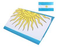 SEWACC Drapeau Argentin en Polyester Léger et Réutilisable pour Décoration Intérieure et Clubs Sportifs, pour Supporter la Coupe du Monde Drapeaux Décoratifs Extérieur