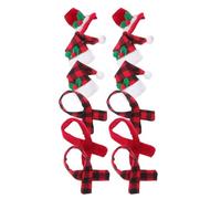 SEWACC Ensemble De 12 Décoration de Bouteille de Vin de Noël, Mini Chapeau | Tissu, pour Bouteilles de Vin et Contenants de Bonbons, Usage Maison et Nouvel An