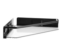 SEWACC Étagère Murale Flottante en Plastique Noir Légère et Moderne pour Rangement d'angle sans Perçage Cuisine et Salle de Bain