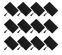 SEWACC Étiquettes de Prix Structure Robuste et Stable Effaçables Lot de 12 en Plastique Noir avec Bord Renforcé Adaptées pour Supermarché et Zones de Caisse