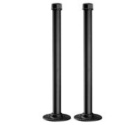 SEWACC Fer Noir Support D'étagère Flottante 2 Pièces | Bureau et Maison, Usage Mural, Finition Soignée, Aspect Décoratif, Installation Facile, Format Support