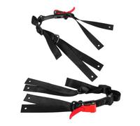 SEWACC Jugulaire Confortable de Casque de Sécurité en PP Réglable Noir de Y et Lot de 2 Pièces Adaptée aux Casques pour Activités Extérieures et Skateboard